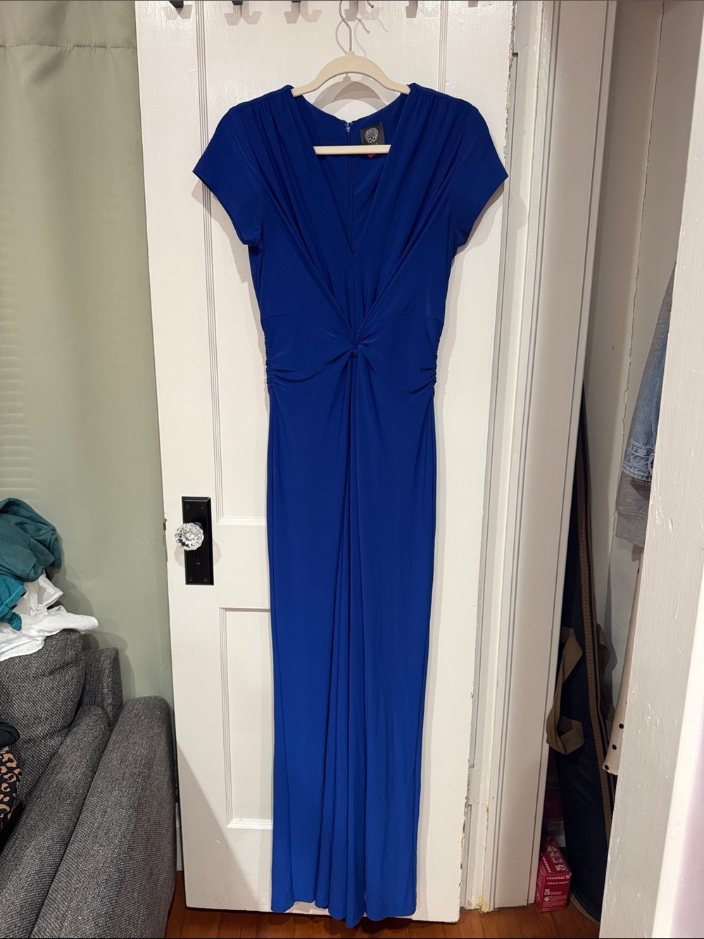 Vince Camuto M Blue Twist-Front Pants